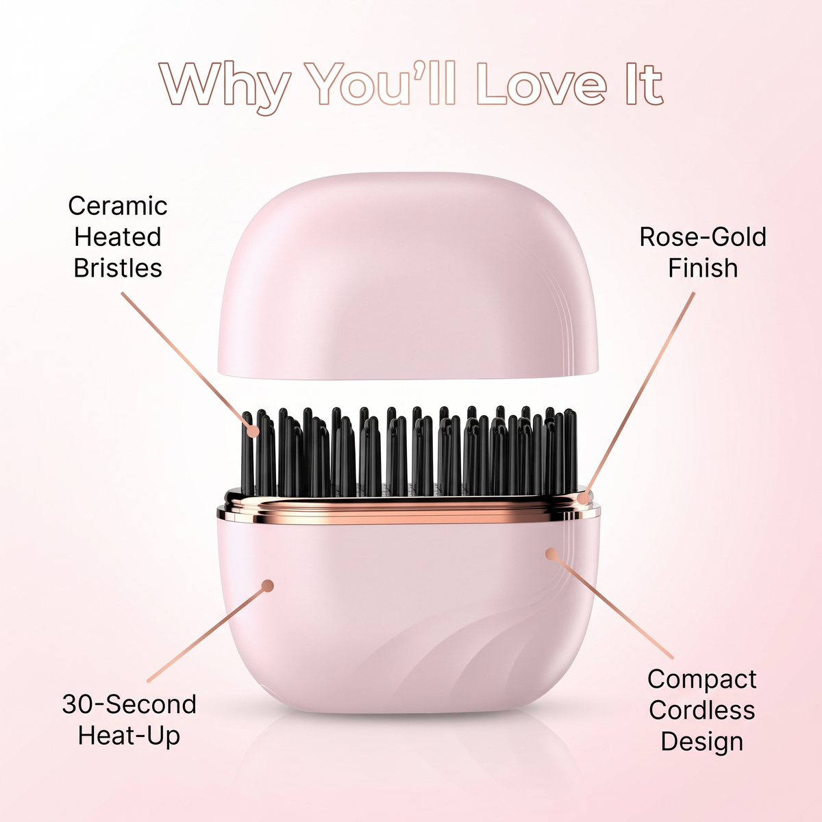 LEYORIA™ Cordless Hair Straightening Brush